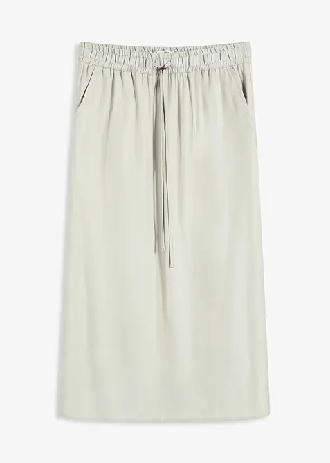 Midi rok van glanzende satijn, bonprix