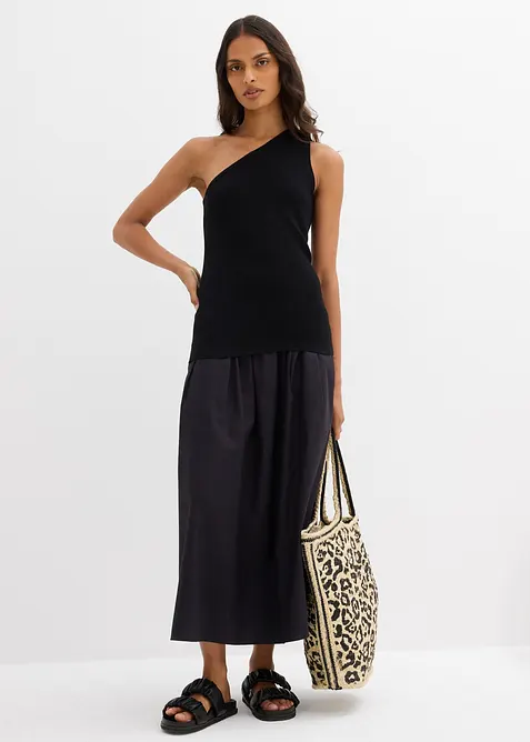 Gebreide off-shoulder top van een viscosemix, bonprix