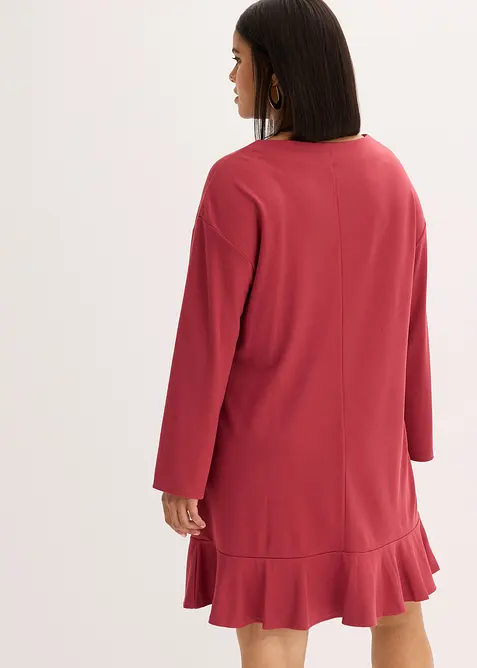 Korte jurk met volant van Punto di Roma, bonprix