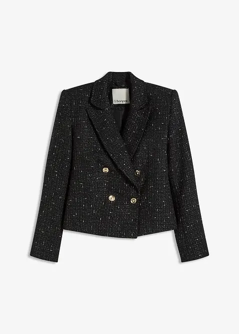Korte blazer van zacht bouclé, bonprix