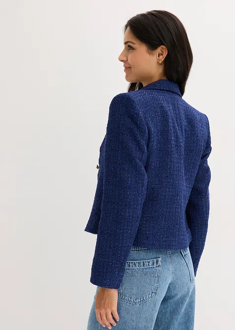 Korte blazer van zacht bouclé, bonprix