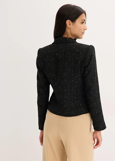 Korte blazer van zacht bouclé, bonprix