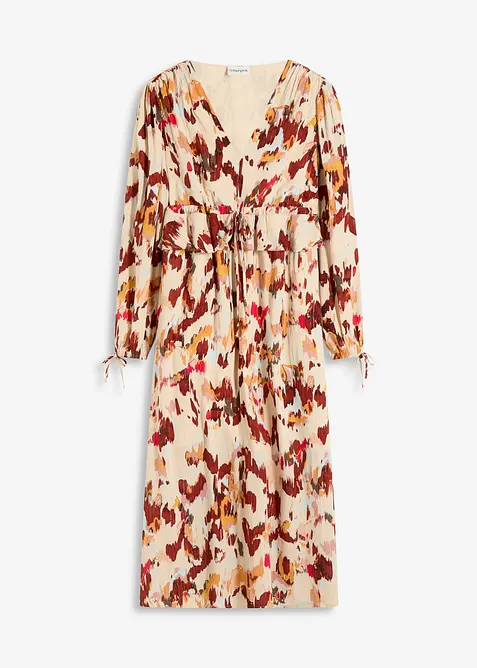 Midi jurk met lurex, gedessineerd, bonprix