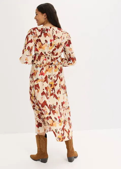 Midi jurk met lurex, gedessineerd, bonprix