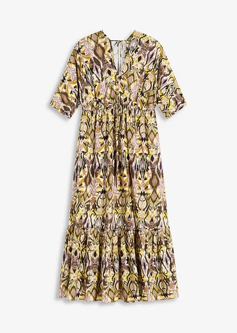 Gedessineerde midi jurk van soepele viscose, bonprix