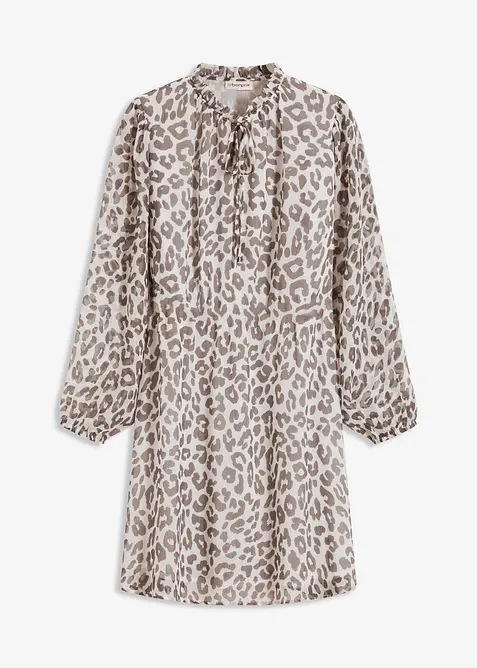 Gedessineerde jurk van chiffon, bonprix