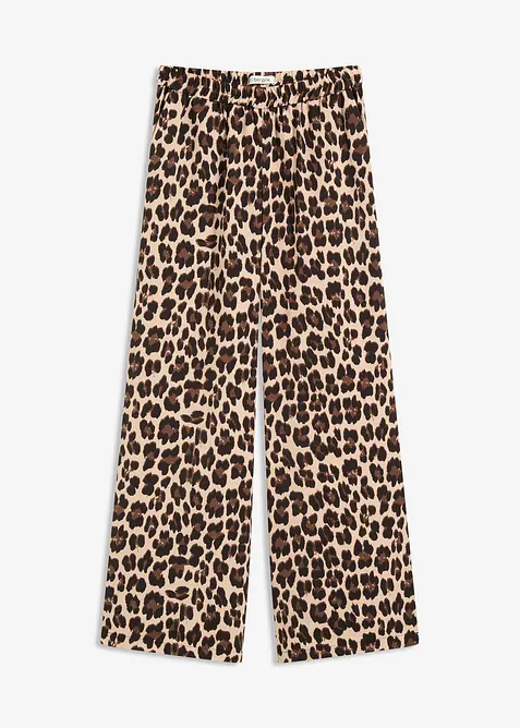 Palazzo broek van soepel satijn, bonprix