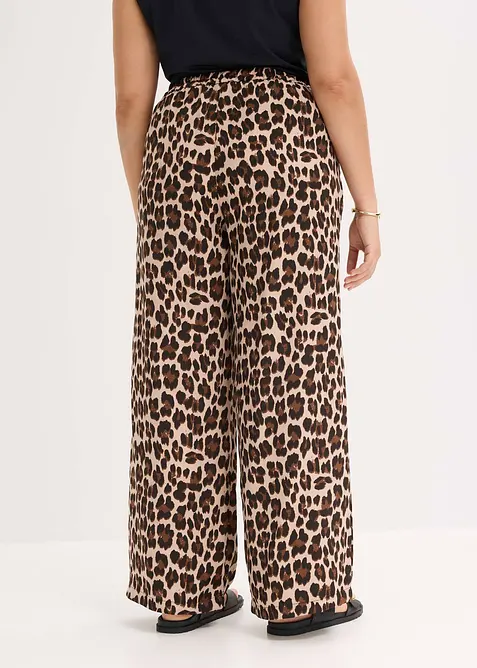 Palazzo broek van soepel satijn, bonprix