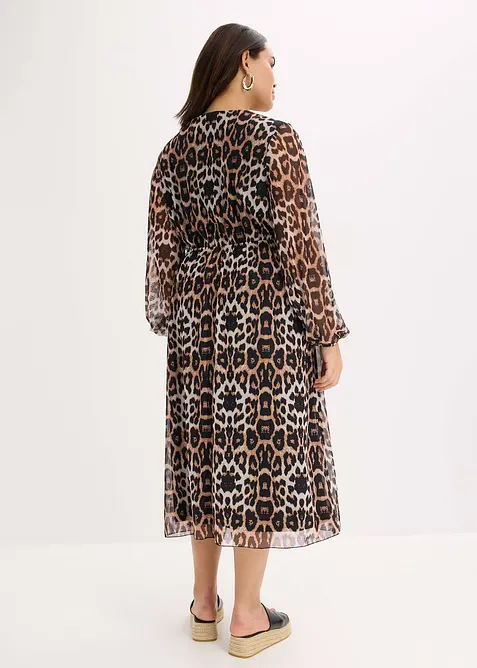 Midi jurk van zacht mesh, bonprix