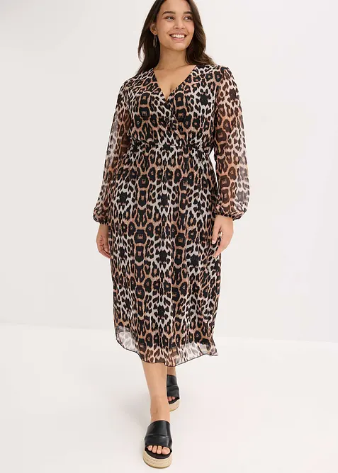 Midi jurk van zacht mesh, bonprix