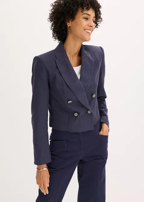 Korte blazer met opvallende schouders, bonprix