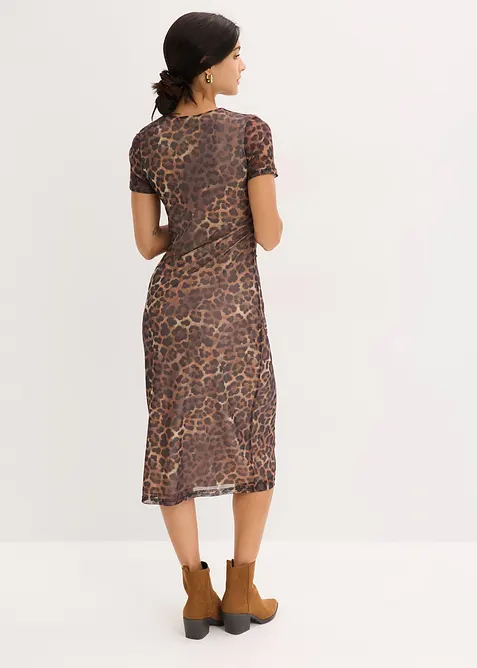 Midi jurk van zachte mesh, bonprix