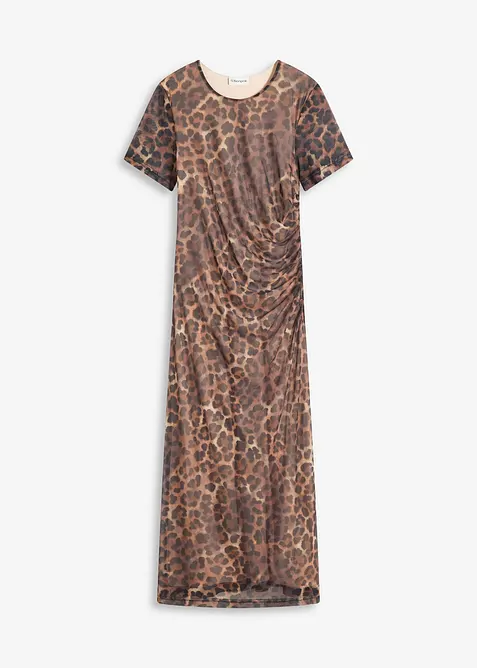 Midi jurk van zachte mesh, bonprix