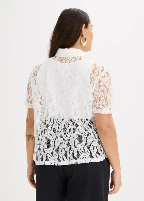 Kanten blouse, bonprix