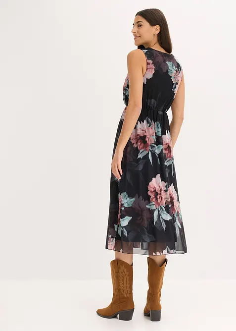 Midi jurk van zacht mesh, bonprix