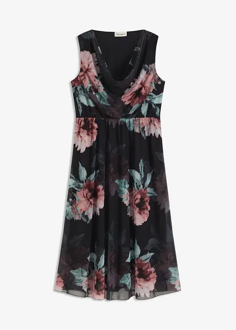 Midi jurk van zacht mesh, bonprix