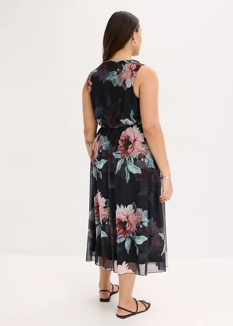 Midi jurk van zacht mesh, bonprix