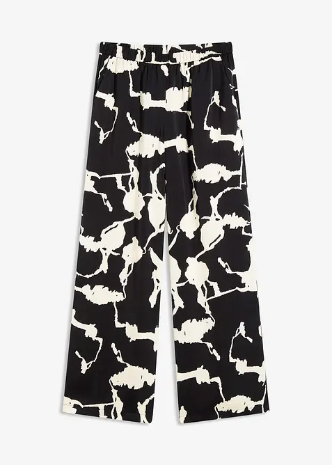 Palazzo broek van soepelvallend satijn, bonprix