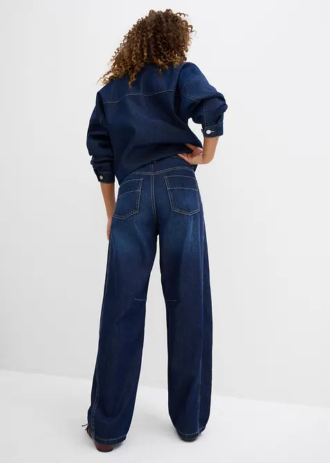 Barrel jeans mid waist, super soft, bonprix