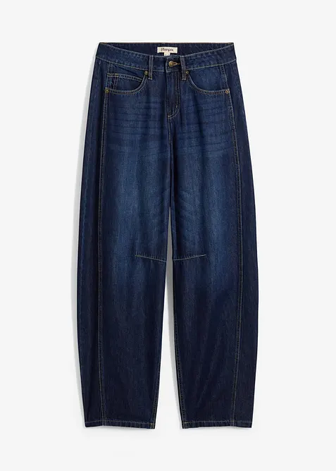 Barrel jeans mid waist, super soft, bonprix