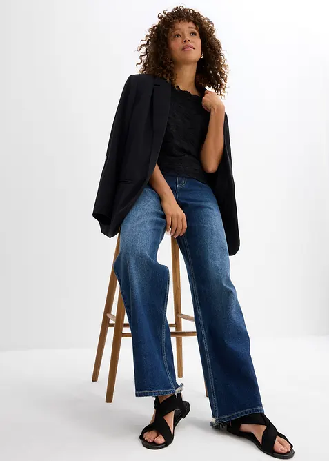 Straight jeans mid waist, bonprix