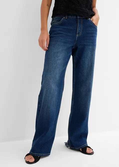 Straight jeans mid waist, bonprix
