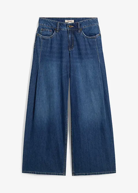 Wide leg jeans mid waist, bonprix