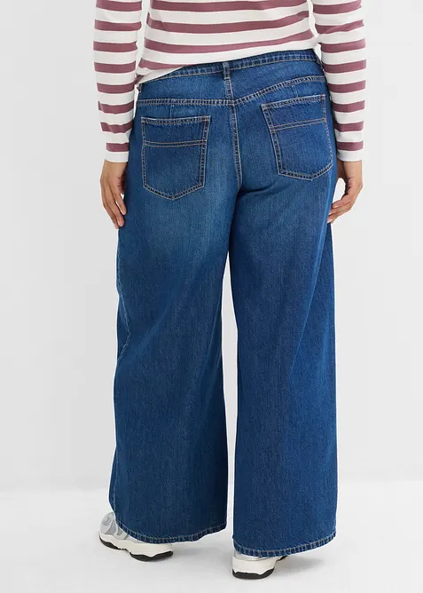 Wide leg jeans mid waist, bonprix