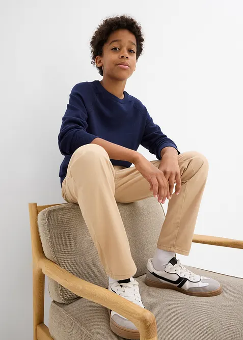 Instapbroek van puur katoen, straight, regular fit, bonprix