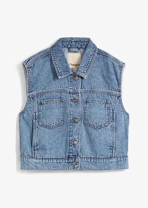 Jeans gilet van katoen, bonprix