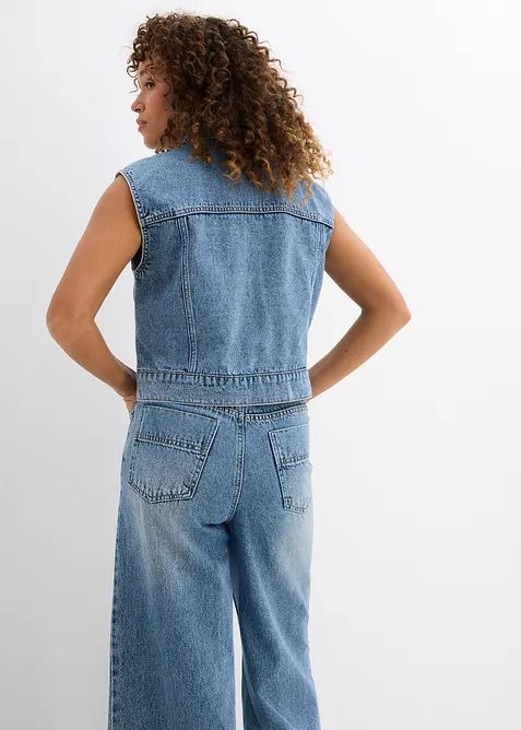 Jeans gilet van katoen, bonprix