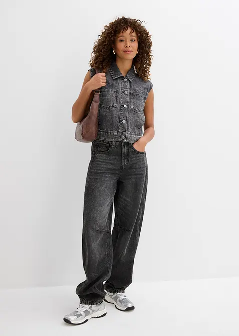 Jeans gilet van katoen, bonprix