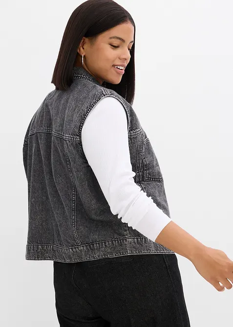 Jeans gilet van katoen, bonprix