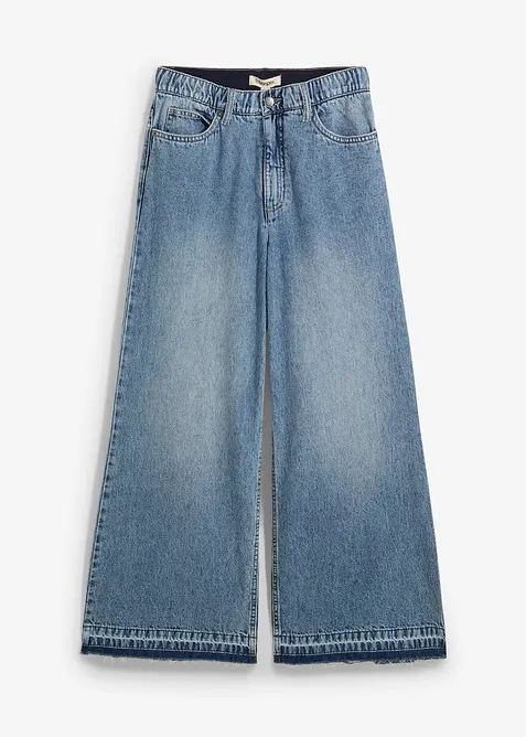 Wide leg jeans high waist, cropped, bonprix