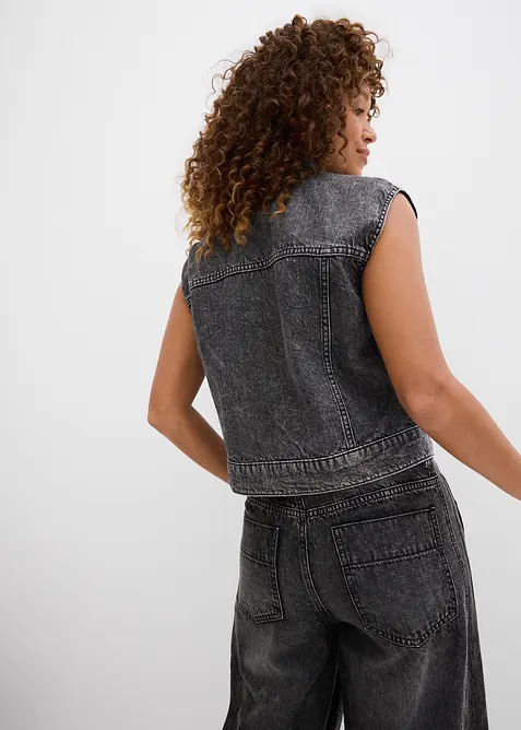 Jeans gilet van katoen, bonprix