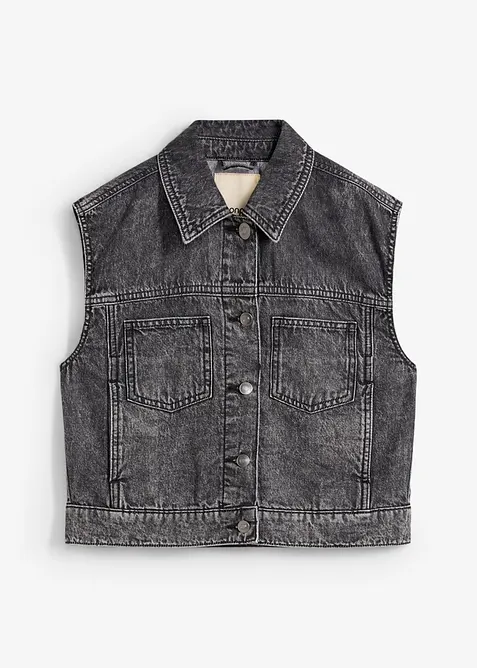 Jeans gilet van katoen, bonprix