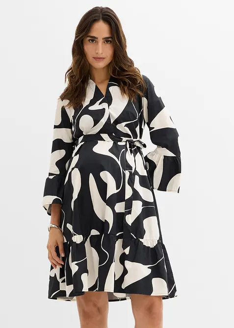 Zwangerschaps- en borstvoedingsjurk van puur biologisch katoen, bonprix