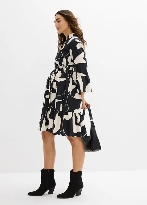 Zwangerschaps- en borstvoedingsjurk van puur biologisch katoen, bonprix