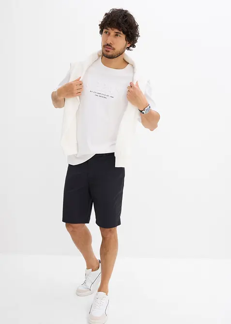 T-shirt met 3D print van puur biologisch katoen, loose fit, bonprix