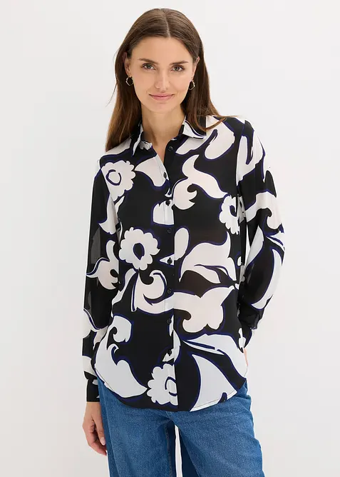 Gedessineerde blouse, bonprix