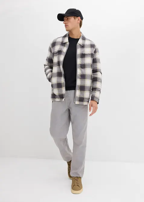 Licht gevoerde flanel overhemd jas, bonprix