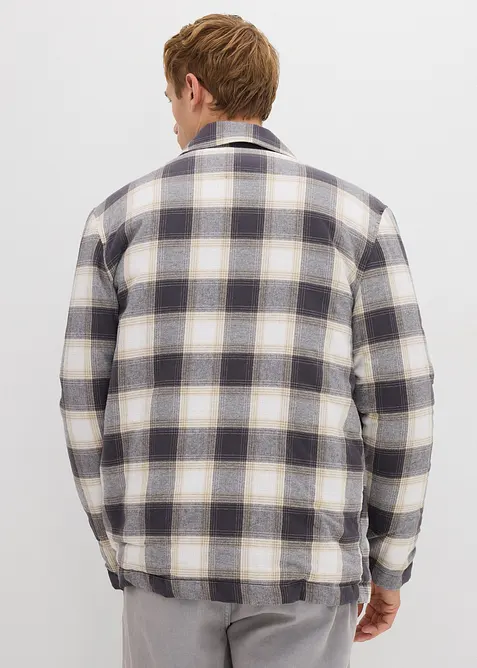 Licht gevoerde flanel overhemd jas, bonprix