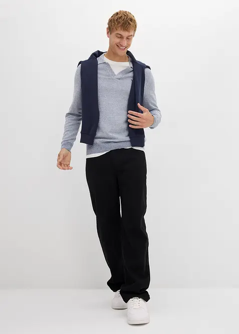 Fijn gebreide trui met katoen, bonprix