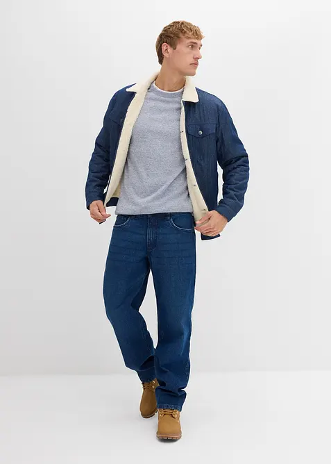 Fijn gebreide trui met katoen, bonprix