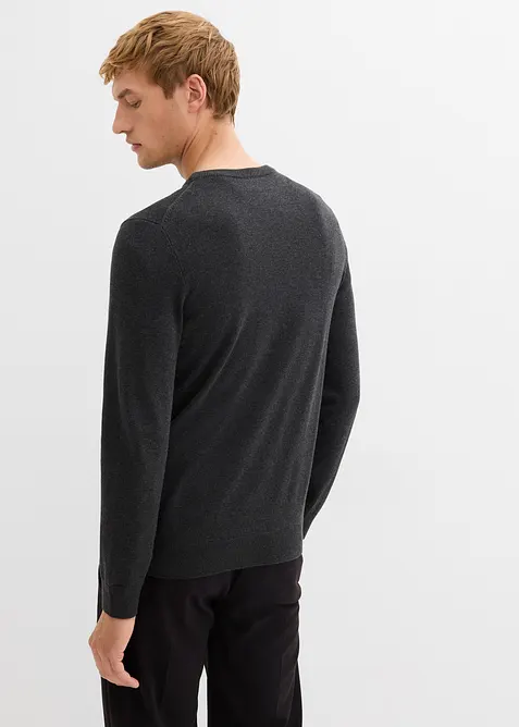 Fijn gebreide trui met katoen, bonprix