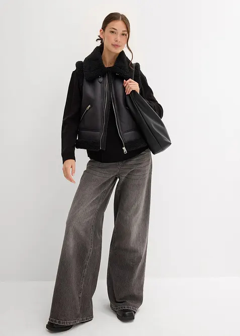Imitatieleren bodywarmer, bonprix