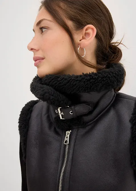 Imitatieleren bodywarmer, bonprix