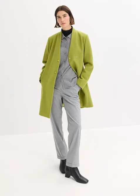 Korte coat in wollen look, bonprix