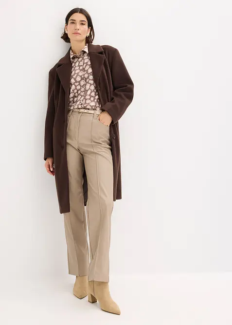 Korte coat in wollen look, bonprix