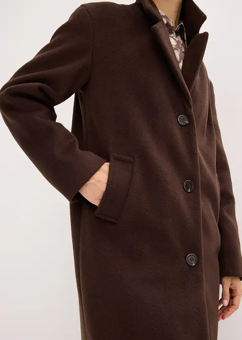 Korte coat in wollen look, bonprix